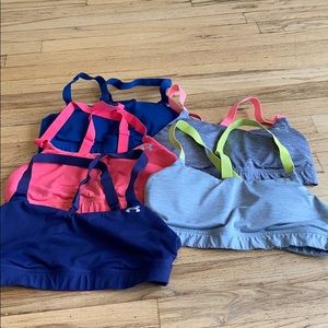 Lot of 5 Under Armour sports bras